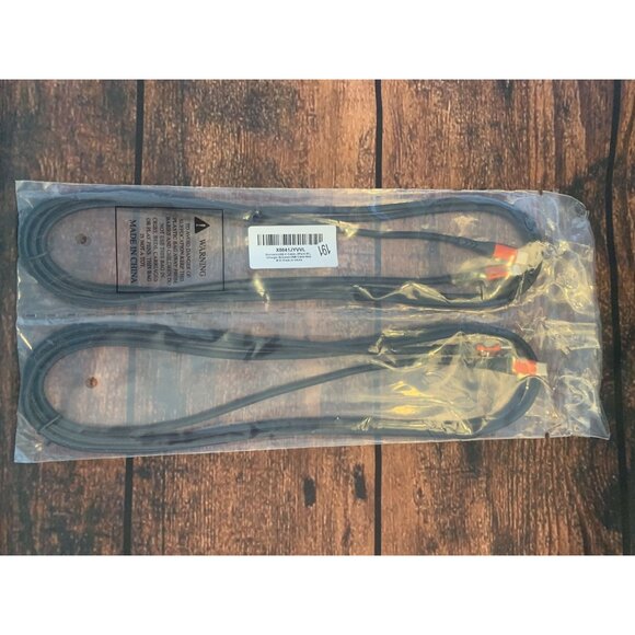 2-Pack Black Speaker Wire Cables 10ft Long With Red/Black Connectors Made In Chi - Picture 2 of 2